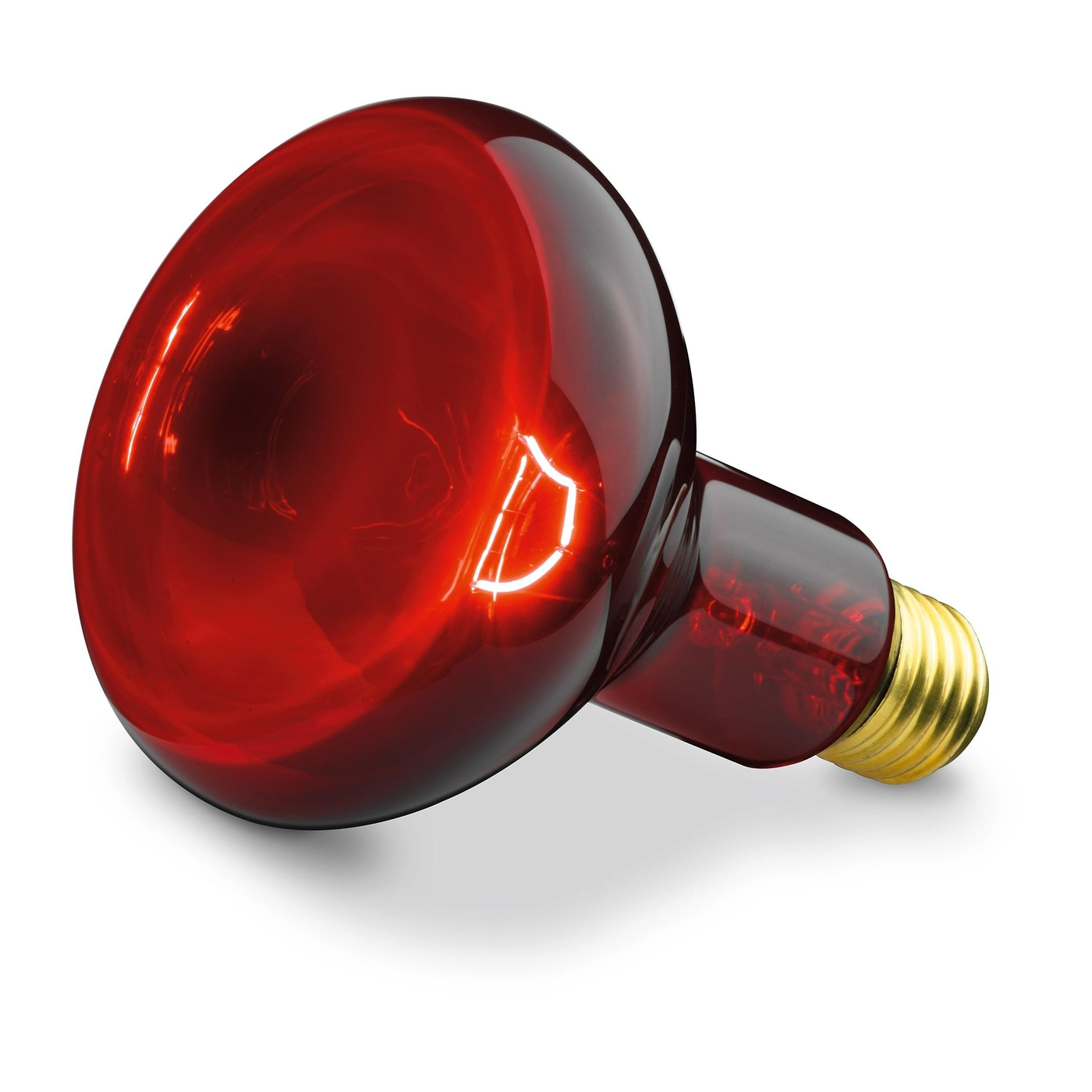 Rød infrarød lampe, lyspære, varmelampe, belysning, rød, glødetråd, isolert, hvit bakgrunn